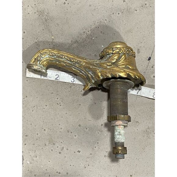 Antique Wagner Gilt Bronze Acanthus Faucet Sink - Picture 5 of 7